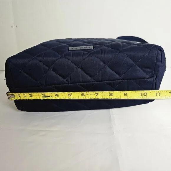 Vera Bradley Tote Bag Small w/ Zippers Performance Twill Classic Navy - Picture 10 of 14